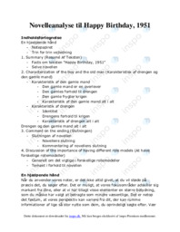 Novelleanalyse til Happy Birthday, 1951