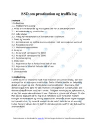 SSO om prostitution og traffiking