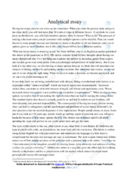 Too many choices | Analytical essay