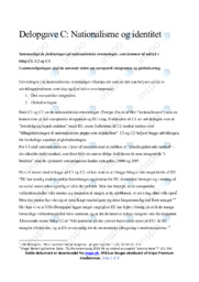 Nationalisme og identitet | Aflevering