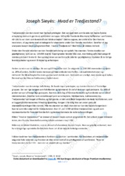 Joseph Sieyés Opgave