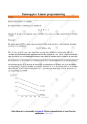 Emneopgave Lineær programmering