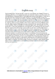 Defying the odds | English Essay