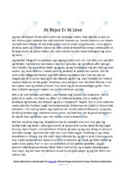 At rejse er at leve | Essay | Dansk opgave