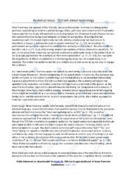 TED talk about technology  | Analytical essay | Nitah Farahany