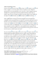 Adidas dropped Kanye West | Celebrity Endorsement | Essay