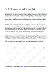 De Tre Ideologier og Kriminalitet | Analyse