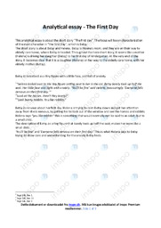 The First Day | Analytical Essay
