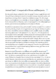 Animal Farm | Comparison of Boxer and Benjamin