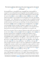 The American Dream | Argumentative | Essay