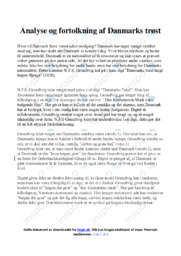 Danmarks trøst | Analysis and interpretation