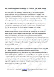 Julie Dalgas artikel | Analyse