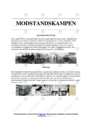 Modstandskampen | Analyse | Jonathan Zittlau Halvarsson