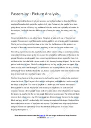 Passers by | Picture Analysis