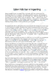 Uden håb har vi ingenting | Analyse