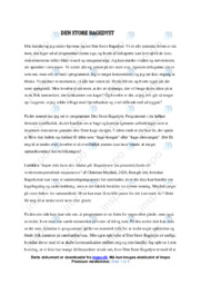 Den Store Bagedyst | Analyse