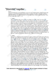 Stormtid | Kapitler | Analyse