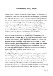 Litterær artikel: Kong Lindorm | Eventyranalyse | Folkeeventyr