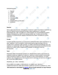 Thiosulfat-ioner og Diiod Reaktionsrapport