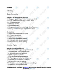 American Psycho I Engelsk a Og Psykologi B | SRP Opgave