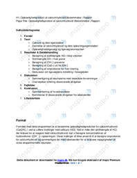 Opløselighedsprodukt af calciumhydroxid Bestemmelse | Rapport