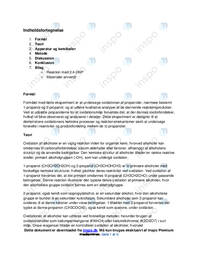 Oxidation af Propanoler | Kemi Rapport