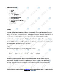 Bestemmelse af jernindholdet i FeSO4 ⋅ 7H2O | Kemi