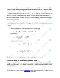 Matematik 5. december 2014 | Delprøven uden hjælpemidler
