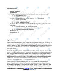 Den katolske kirkes påvirkning af det senmoderne samfund