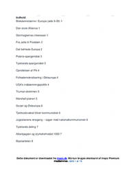 Blokdannelser i Europa | Den nye Verden | Historie Noter