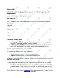 Opgave 2.22, 2.31 og 3.17 i kemiopgaver blå bog