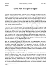 Eksamenssæt HHX 17. maj 2017 (med netadgang) | 2. Kronik Livet kan ikke genbruges