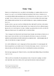 Essay – Krig