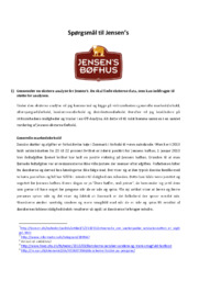 Spørgsmål til Jensen’s | Afsætning