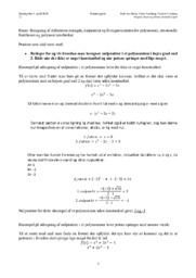 Beregning af definitions mængde, nulpunkter og fortegnsvariation…