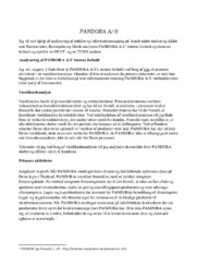 Pandora A/S – Erhvervscase