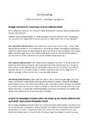 Samfundsfag | Velfærdsmodeller, ideologier og ulighed