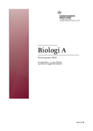 Biologi A Terminsprøve 2020