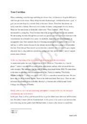 Tom Corridan by Arhondia | Short Story