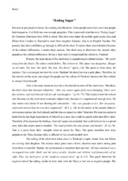 “Eating Sugar” | Essay