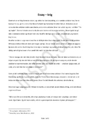 Krig Essay