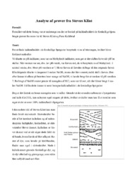 Analyse af prøver fra Stevns Klint