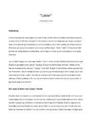 ”Latter” | Analyse