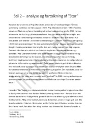 Stor | Anja Otterstrøm | Analyse og Fortolkning