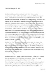 Sex | Litterær Analyse | Jan Sonnergaard