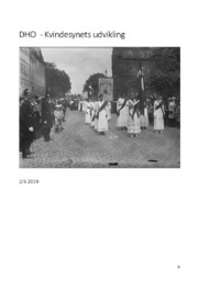 Kvindesynets udvikling – DHO