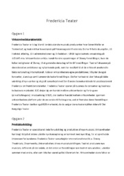 Fredericia Teater | Afsætning