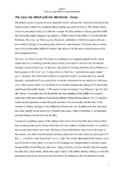 The Lion, the Witch and the Wardrobe – Essay