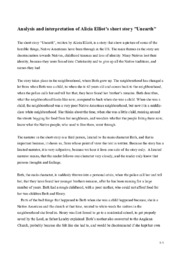 Analysis and interpretation of Alicia Elliot’s short story ”Unearth”