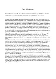 Den lille Karen | Analyse